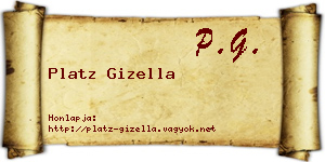 Platz Gizella névjegykártya